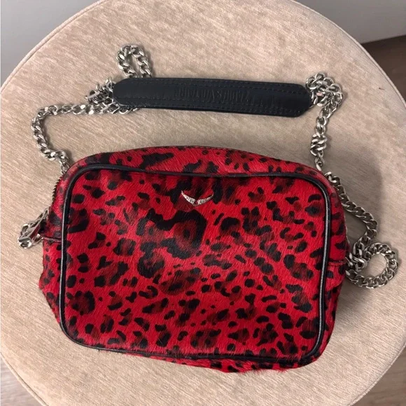 Zadig & Voltaire Red Leopard Crossbody Bag - Picture 1 of 4